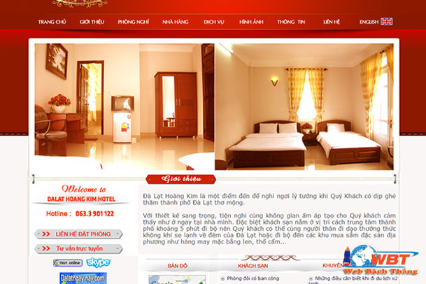 Mẫu website khách sạn đẹp đẳng cấp